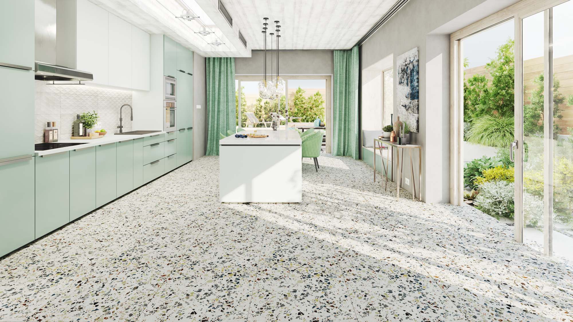 Terrazzo Veneto Green 600 x 600 R matt - Зображення 2